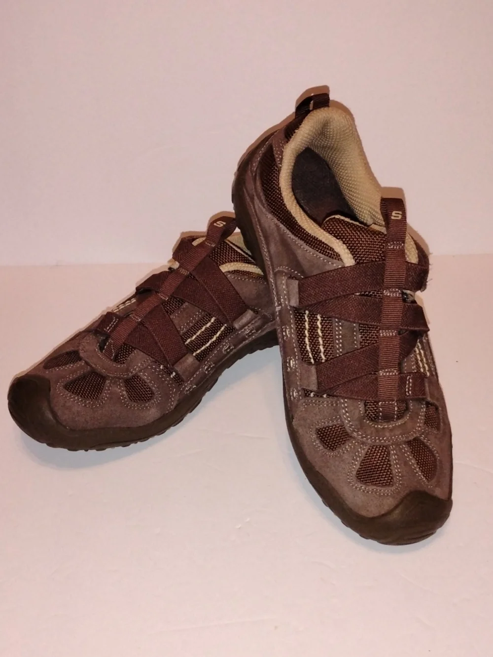 P-036 Skechers Women's Brown and Tan with Intuition Strap